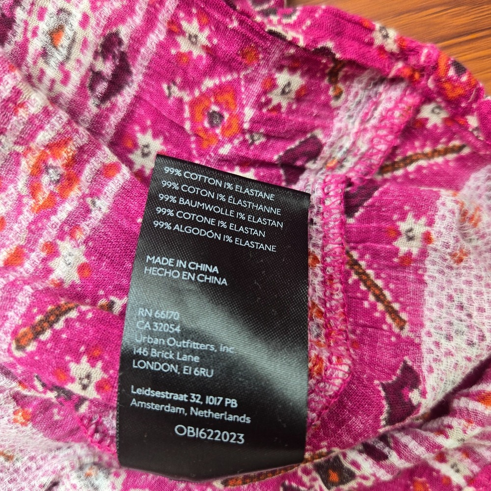 Anthropologie Womens Pink‎ Floral Off-The-Shoulder Floral Blouse Top Size Small - Picture 6 of 9